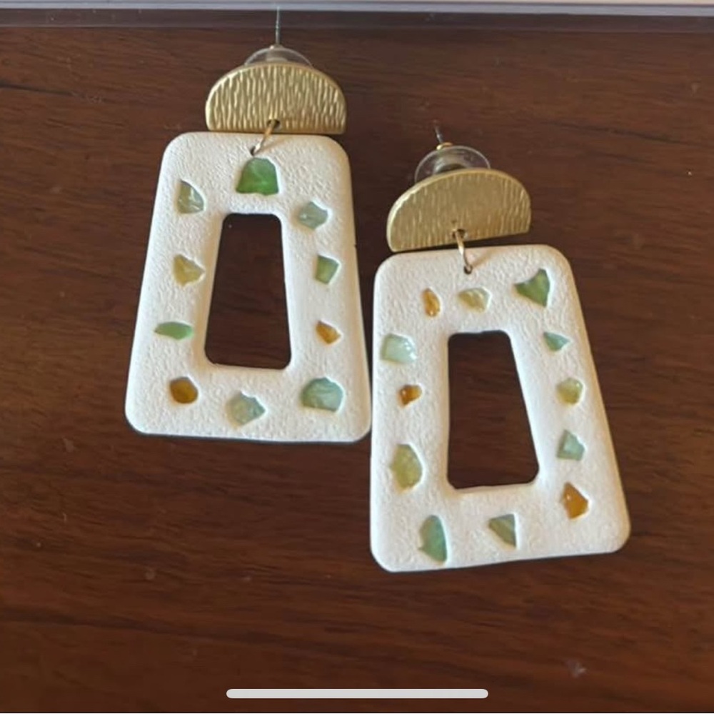 Handmade clay earrings